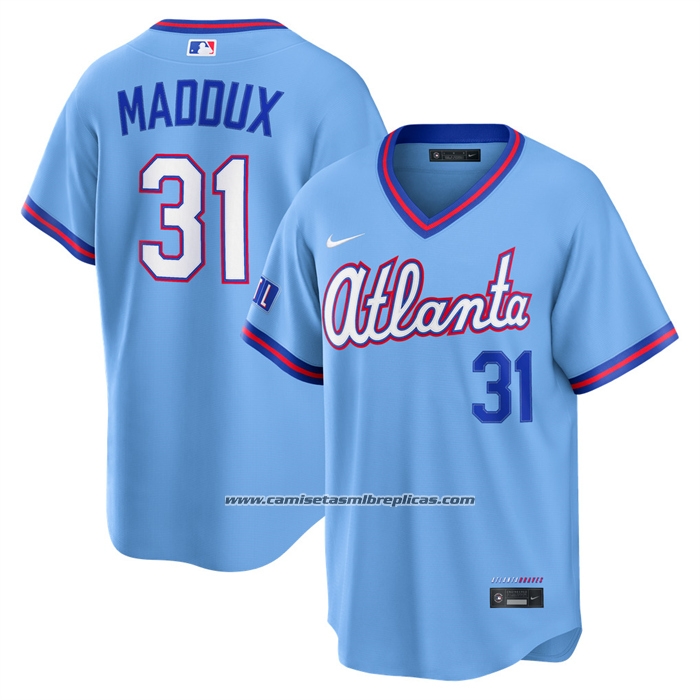 Camiseta Beisbol Hombre Atlanta Braves Greg Maddux City Connect 2026 Stadium Azul